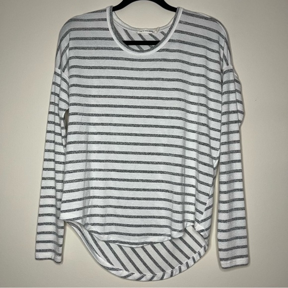 RAG & BONE Hudson Stripe Knit Longsleeve Tshirt - Picture 2 of 6